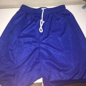 Blue basketball shorts